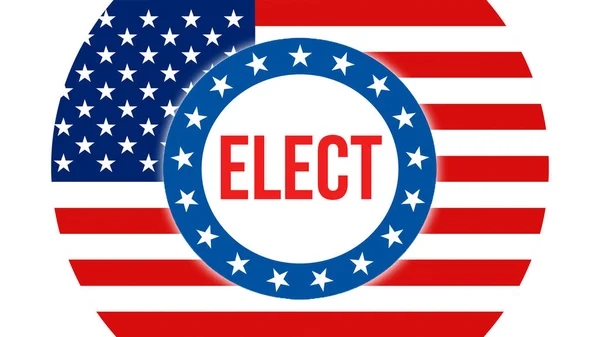 Elect Usa Background Rendering United States America Flag Waving Wind — Stock Photo, Image