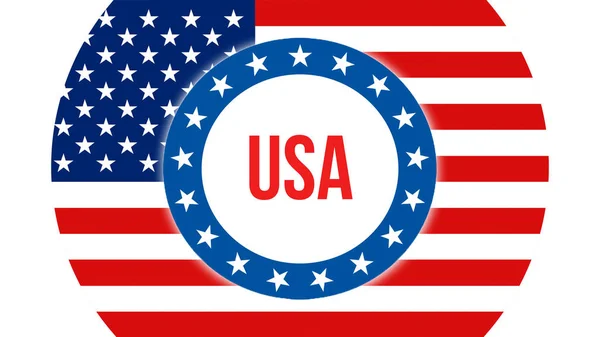 Usa Verkiezing Een Achtergrond Rendering Verenigde Staten Vlag Zwaaien Wind — Stockfoto