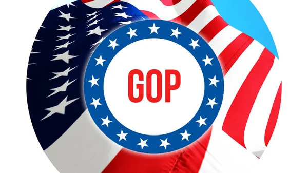 Eleição Gop Fundo Dos Eua Renderização Bandeira Dos Estados Unidos — Fotografia de Stock