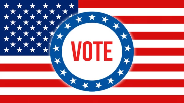 Vote Election Usa Background Rendering United States America Flag Waving — Stock Photo, Image