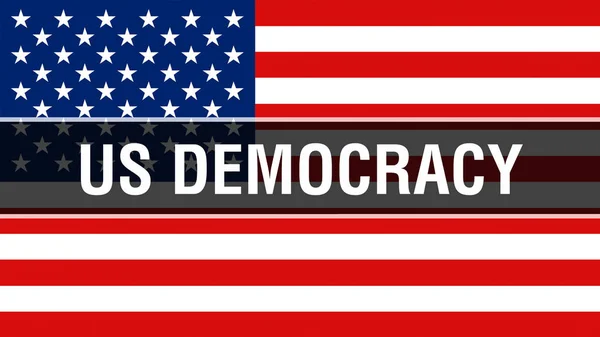 Democracy Election Usa Background Rendering United States America Flag Waving — Stock Photo, Image