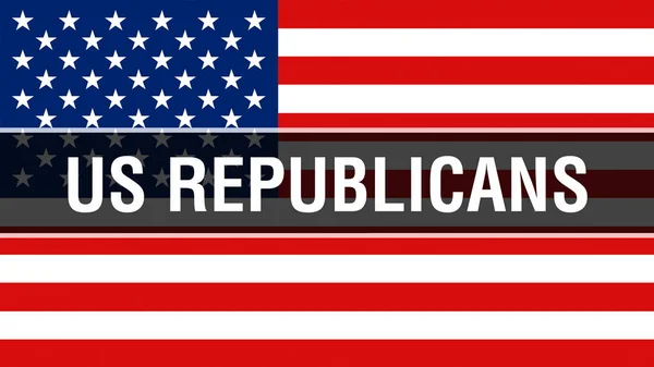 我们共和党选举的 Usa 背景下 美国国旗在风中飘扬 自由民主 美国共和党人的概念 美国总统选举旗帜背景 — 图库照片