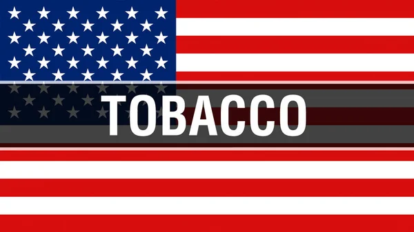 Табак Фоне Флага Сша Рендеринг Флаг Соединенных Штатов Америки Размахивает — стоковое фото