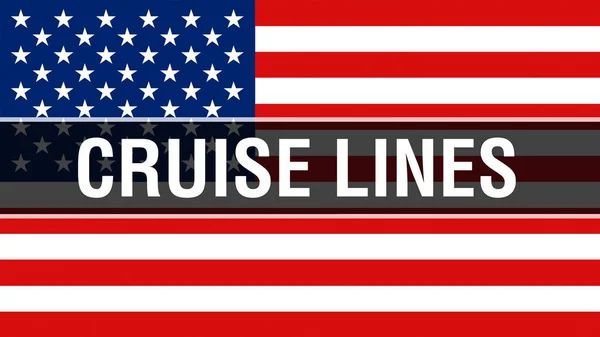 Líneas Cruceros Fondo Bandera Representación Bandera Los Estados Unidos América — Foto de Stock