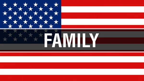 Family Usa Flag Background Rendering United States America Flag Waving — Stock Photo, Image