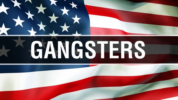 Gangster Sfondo Bandiera Usa Rendering Bandiera Degli Stati Uniti America — Foto Stock