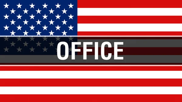 Úřad Pozadí Vlajky Usa Vykreslování Objektů Spojené Státy Americké Mávání — Stock fotografie