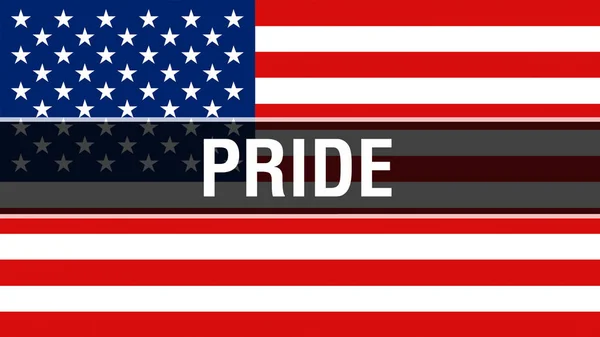 Hrdost Pozadí Vlajky Usa Vykreslování Objektů Spojené Státy Americké Mávání — Stock fotografie
