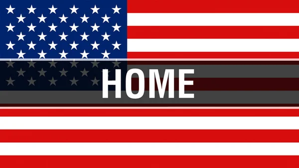 Головна Фоні Прапора Сша Рендерінг Сполучені Штати Америки Прапор Махав — стокове фото