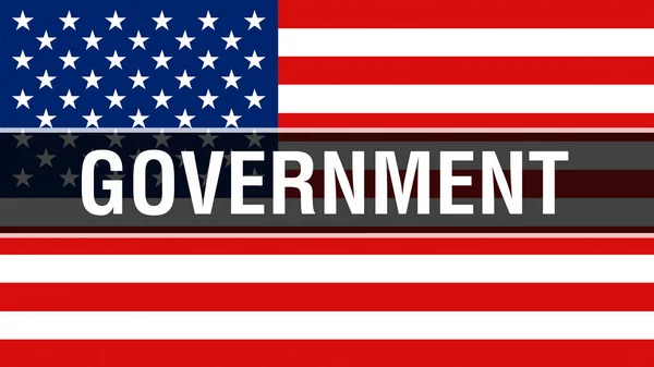 Уряд Фоні Прапора Сша Рендерінг Сполучені Штати Америки Прапор Махав — стокове фото