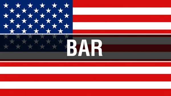 Bar Usa Flag Background Rendering United States America Flag Waving — Stock Photo, Image