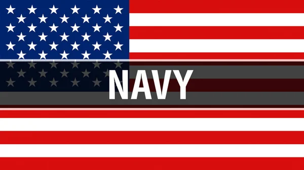 Námořnictvo Pozadí Vlajky Usa Vykreslování Objektů Spojené Státy Americké Mávání — Stock fotografie