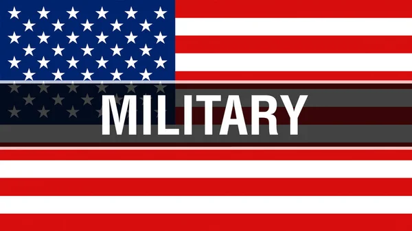 Military Usa Flag Background Rendering United States America Flag Waving — Stock Photo, Image