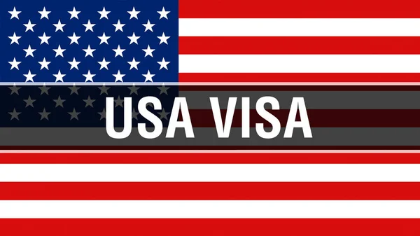 Visa Fondo Bandera Representación Bandera Los Estados Unidos América Ondeando — Foto de Stock