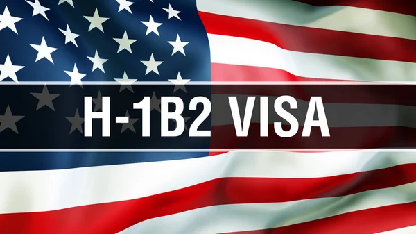 1B2 Visa Usa Flag Background Rendering United States America Flag — Stock Photo, Image