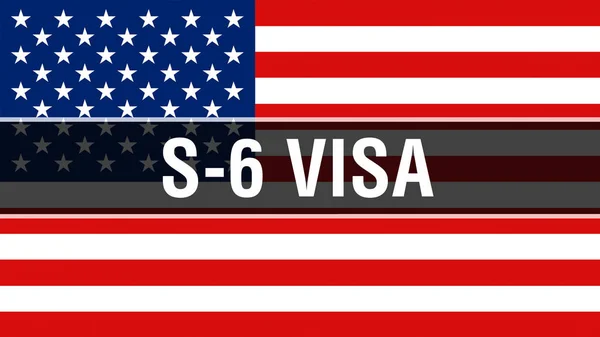 Visa Фоні Прапора Сша Рендерінг Сполучені Штати Америки Прапор Махав — стокове фото