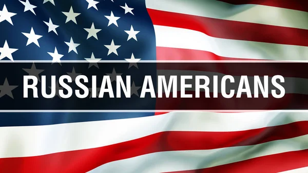 Rusos Americanos Fondo Bandera Los Representación Bandera Los Estados Unidos — Foto de Stock