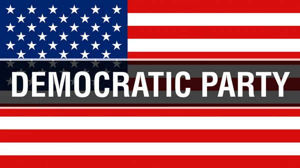 Democratic Party Election Usa Background Rendering United States America Flag — Stock Photo, Image