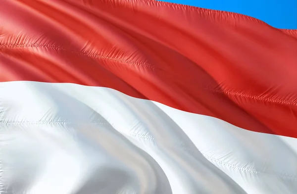 인도네시아어 플래그입니다 흔들며 디자인입니다 인도네시아의 렌더링 인도네시아 인도네시아 로그인 디자인 — 스톡 사진