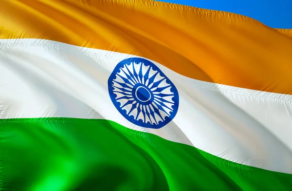 India Zászlaja Integetett Zászló Design Nemzeti Jelkép India Leképezést Nemzeti — Stock Fotó
