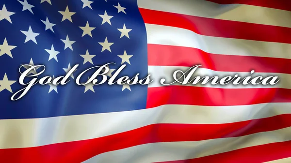 God Bless America Usa Flag Background Rendering United States America — Stock Photo, Image