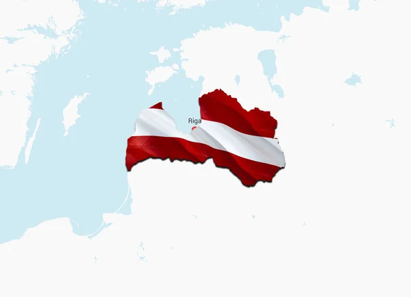 Χάρτης Σημαία Της Λεττονίας Rendering Χάρτης Λεττονίας Και Σημαία Εθνικό — Φωτογραφία Αρχείου