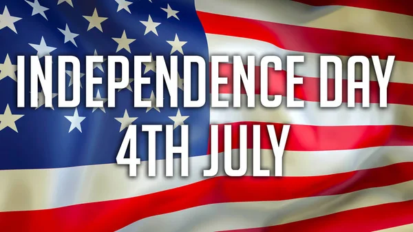Unabhängigkeitstag Juli Auf Einem Flaggenhintergrund Darstellung Vereinigte Staaten Von Amerika — Stockfoto
