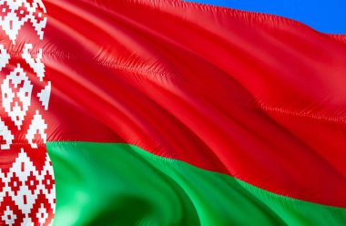 Belarusian flag. 3D Waving flag design. The national symbol of Belarus, 3D rendering. Belarus 3D Waving sign design. Waving sign background wallpaper. 3D pattern background download HD wallpape
