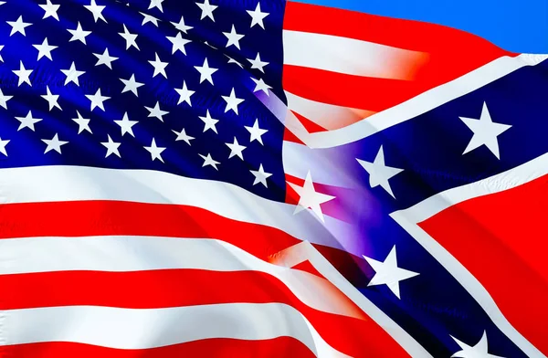 Флаг Конфедеративных Штатов Америки Исторический Национальный Флаг Конфедеративных Штатов Америки — стоковое фото