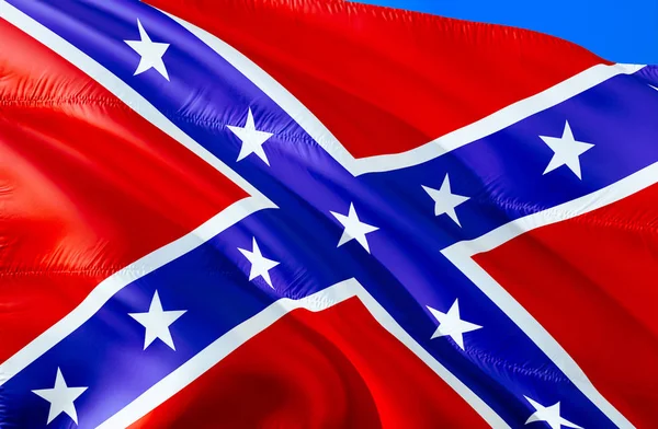 Amerikas Konfedererade Stater Flagga Historiska Flagga Förbundsmedlem Påstår Amerika Känd — Stockfoto