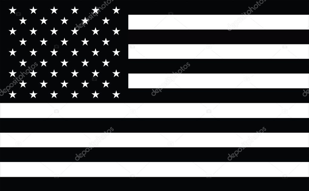 Memorial USA flag. A black and white USA flag design. Black and white United States flag. BLACK and WHITE AMERICAN FLAG, military, nascar, army, Anti Trump Protest Black Lives Matter