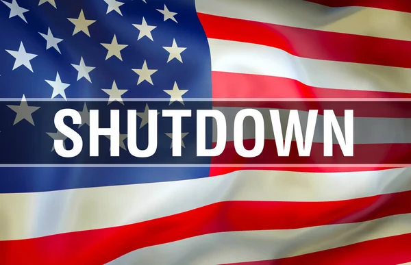 Shutdown US economic damage, 3d rendering. Government shutdowns in the United States. United States politics. Congress fails to pass sufficient bills. Budget and debt Shutdown in the United States of Americ