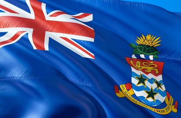 Cayman islands flag. 3D Waving flag design. The national symbol of Cayman islands, 3D rendering. The national symbol of Cayman islands background wallpaper. Caribbean flag backgroun