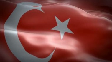 Türkiye dalgalanan bayrak. Ulusal 3d Türk bayrakları sallayarak. Türkiye'de sorunsuz döngü animasyon iz. Türk bayrağı Hd çözünürlük arka plan. Türkiye'nin bayrak portre 1080p Full Hd video sunum için