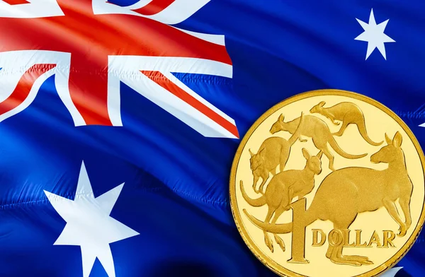 Australian Dollar economy for business and financial concept ideas illustration, background. Concept with money Australian Dollar,3d rendering. Crisis and Australian Dollar course concep