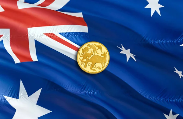 Australian Dollar economy for business and financial concept ideas illustration, background. Concept with money Australian Dollar,3d rendering. Crisis and Australian Dollar course concep
