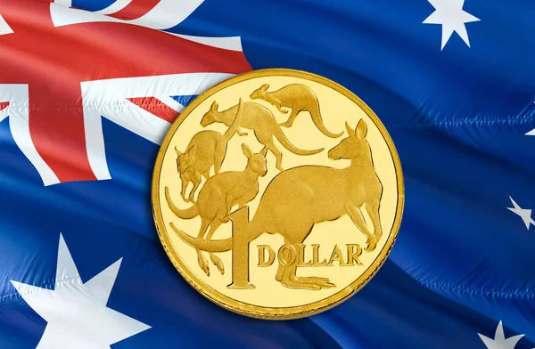 Australian Dollar economy for business and financial concept ideas illustration, background. Concept with money Australian Dollar,3d rendering. Crisis and Australian Dollar course concep