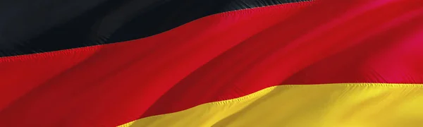 Drapeau Allemand Drapeau Allemagne Conception Drapeau Ondulation Rendu Symbole National — Photo