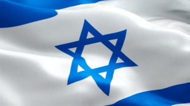 Yahudi bayrak portre 1080 p Full Hd 1920 x 1080 görüntüleri video rüzgarda sallayarak. Ulusal 3d Yahudi bayrak sallayarak. İsrail sorunsuz döngü animasyon iz. Yahudi bayrak Hd çözünürlük arka plan