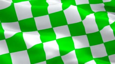 Nascar yeşil ve beyaz rüzgarsal sallayarak aşamaları video için damalı bayrak. Gerçekçi Nascar Bayrağı arka plan. Start Race Checkered Flag Looping Closeup 1080p Hd 1920x1080 görüntüleri. Damalı Yeşil beyaz