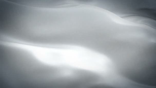 Lege Witte Clear Zwaaiende Wind Videobeelden Full Realistische Pluche Satijn — Stockvideo