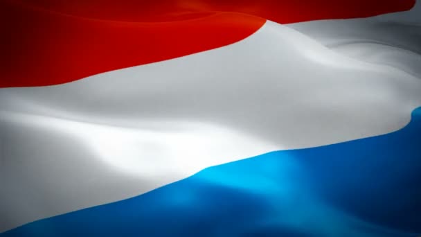 Luxembourg Waving Flag National Luxembourg Flag Waving Sign Luxembourg Seamless — Stock Video