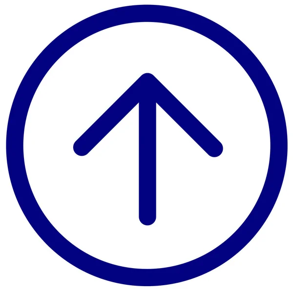 ネイビー 矢印は上方向記号を指します。ネイビー 指向性矢印 — ストック写真