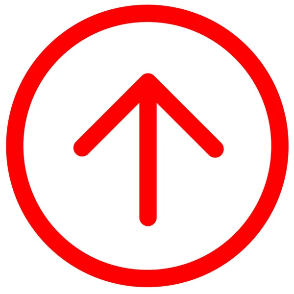 Seta vermelha apontando para cima símbolo de direção. seta direcional vermelho si — Fotografia de Stock