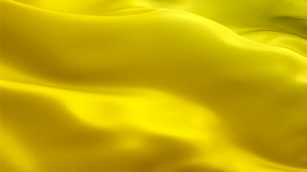 Bandeira Ondulada Dourada Bandeira Amarela Acenando Animação Loop Sem Costura — Vídeo de Stock