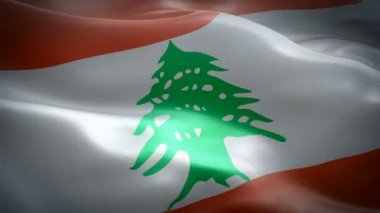 Lübnan bayrağı rüzgarda dalgalanan hareket döngüsü videosu. Gerçekçi Lübnan bayrağı geçmişi. Lübnan Bayrak Döngüsü Kapanışı 1080p Full Hd 1920x1080 görüntü. Lübnan Arap ülkesinde film ve haber videoları çekildi