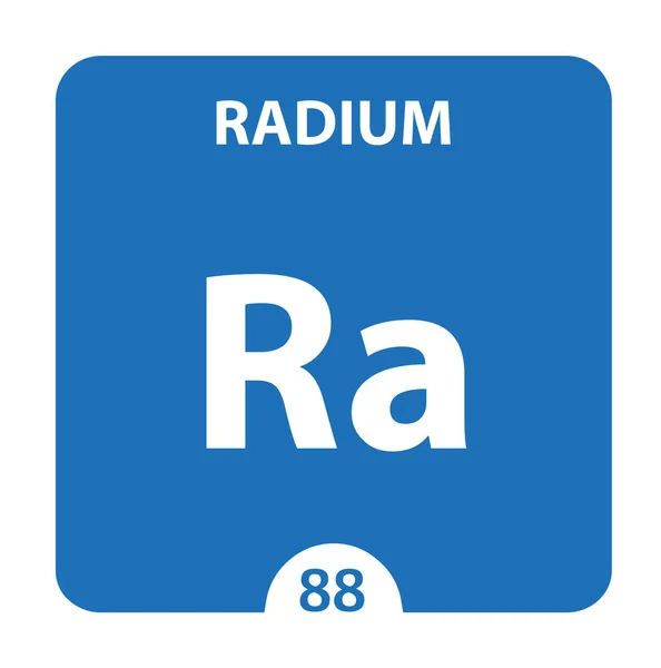 Pierwiastek chemiczny Radium ra. Radium Sign z liczbą atomową. Chem — Zdjęcie stockowe