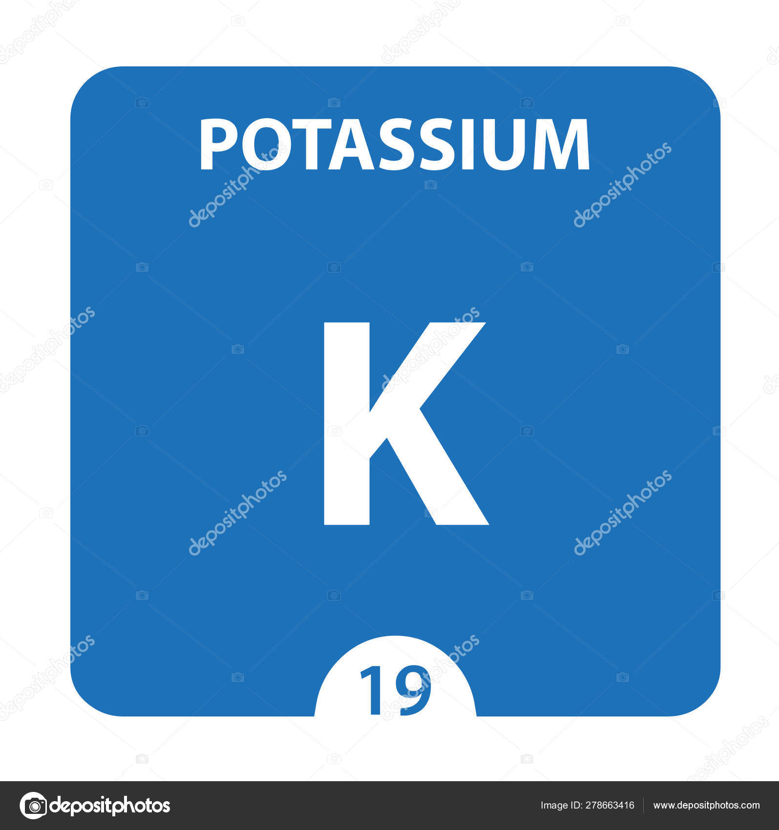 Potassium Symbol Sign With Atomic Number And W Stock Photo By Borkus 278663416