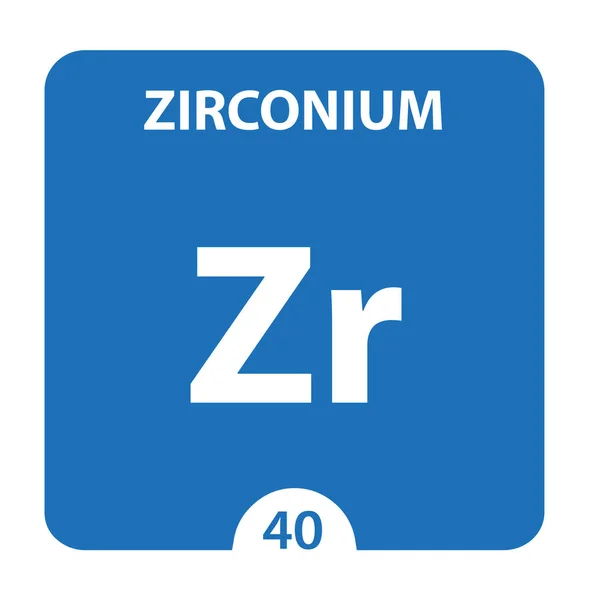 Pierwiastek chemiczny Zirconium ZR. Cyrkon znak z liczbą atomową — Zdjęcie stockowe