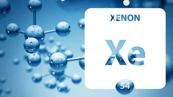 Xenon xe chemisches Element. Xenon-Zeichen mit Ordnungszahl. chemisch — Stockfoto